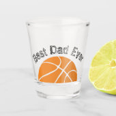 Beste vader ooit Basketball Distress text Shot Glas (Voorkant)