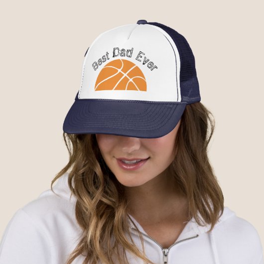 Beste vader ooit Basketball Distress text Trucker Pet (In situ)