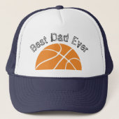 Beste vader ooit Basketball Distress text Trucker Pet (Voorkant)