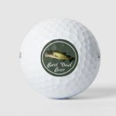 Beste vader ooit Bass Gevist aangepaste golfballen (Voorkant)