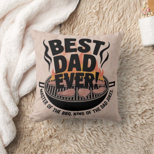 Beste vader ooit BBQ-ontwerp – Koning van de grill Kussen (Deken)