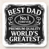 Beste vader ooit bier onderzetter (Voorkant)