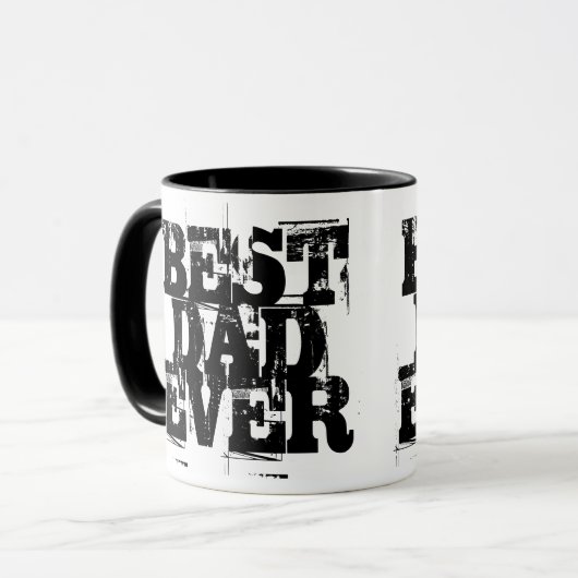 Beste vader ooit Big Bold Rugged Verdrietig Mok (Voorkant links)