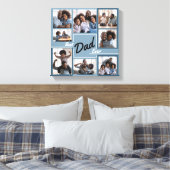 Beste vader ooit blauw Foto Collage vaderdag Canvas Afdruk (Insitu (Slaapkamer))