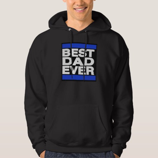 Beste vader ooit blauw hoodie (Voorkant)