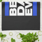 Beste vader ooit blauw theedoek (Gevouwen)