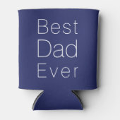 Beste vader ooit blauw wit minimalistisch koel blikjeskoeler (Voorkant)