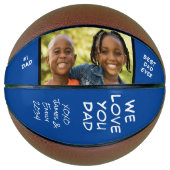 Beste vader ooit blauwe foto basketbal (Voorkant)