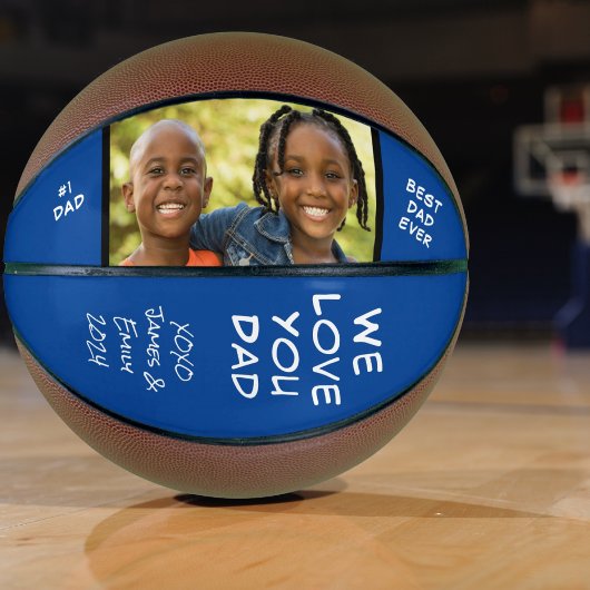 Beste vader ooit blauwe foto basketbal