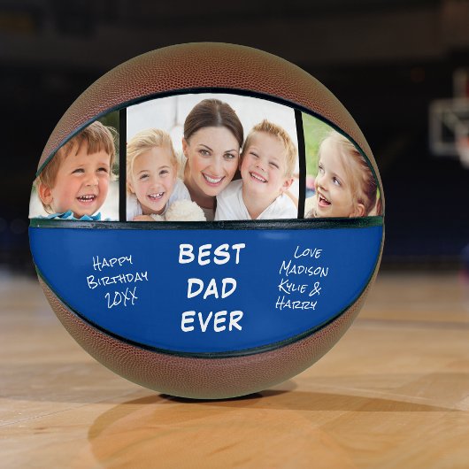 Beste vader ooit blauwe foto basketbal