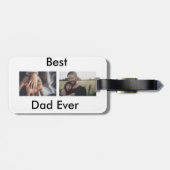 beste vader ooit blij vaderdag voeg je foto toe bagagelabel (Achterkant horizontaal)