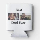 beste vader ooit blij vaderdag voeg je foto toe blikjeskoeler (Achterkant)