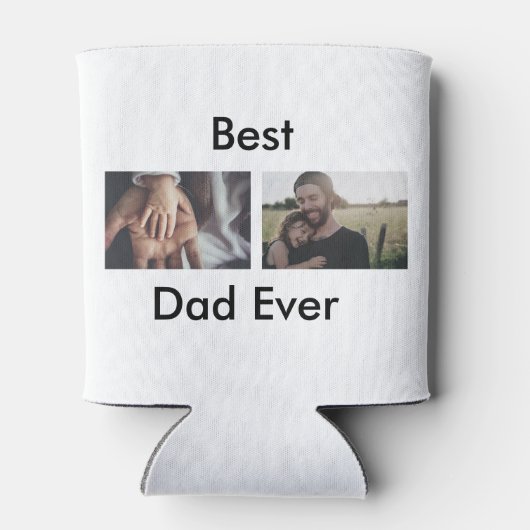 beste vader ooit blij vaderdag voeg je foto toe blikjeskoeler (Achterkant)