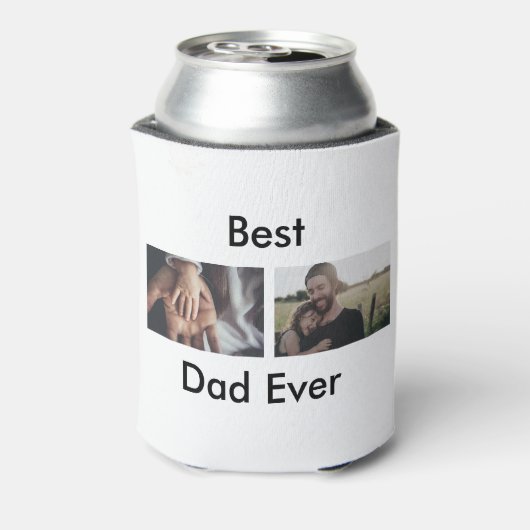 beste vader ooit blij vaderdag voeg je foto toe blikjeskoeler (Blikje Achterkant)