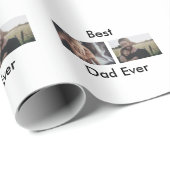 beste vader ooit blij vaderdag voeg je foto toe cadeaupapier (Rol Hoek)