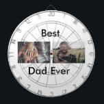 beste vader ooit blij vaderdag voeg je foto toe dartbord<br><div class="desc">ontwerp</div>
