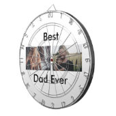 beste vader ooit blij vaderdag voeg je foto toe dartbord (Voorkant Rechts)