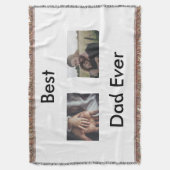 beste vader ooit blij vaderdag voeg je foto toe deken (Voorkant Verticaal)