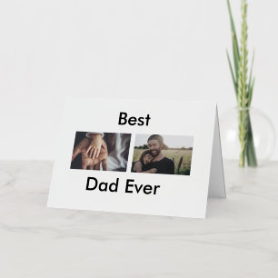 beste vader ooit blij vaderdag voeg je foto toe folie feestdagenkaart