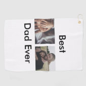 beste vader ooit blij vaderdag voeg je foto toe golfhanddoek (Horizontaal)