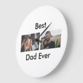 beste vader ooit blij vaderdag voeg je foto toe grote klok (Hoek)