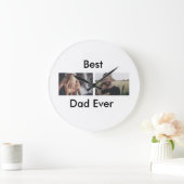 beste vader ooit blij vaderdag voeg je foto toe grote klok (Huis)