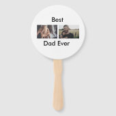 beste vader ooit blij vaderdag voeg je foto toe handwaaier (Achterkant)