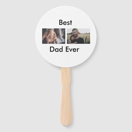 beste vader ooit blij vaderdag voeg je foto toe handwaaier (Voorkant)