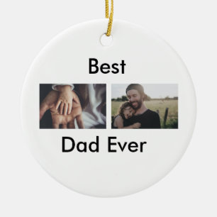 beste vader ooit blij vaderdag voeg je foto toe keramisch ornament