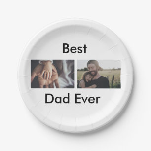 beste vader ooit blij vaderdag voeg je foto toe papieren bordje