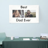 beste vader ooit blij vaderdag voeg je foto toe spandoek (Beurs)