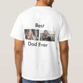 beste vader ooit blij vaderdag voeg je foto toe t-shirt (Achterkant)