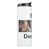 beste vader ooit blij vaderdag voeg je foto toe thermosbeker (Gedraaid links)