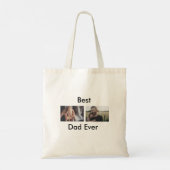 beste vader ooit blij vaderdag voeg je foto toe tote bag (Achterkant)