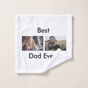 beste vader ooit blij vaderdag voeg je foto toe washandje