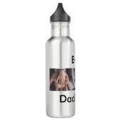 beste vader ooit blij vaderdag voeg je foto toe waterfles  (Links)