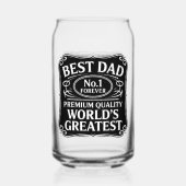 Beste vader ooit blikvorm glas (Voorkant)