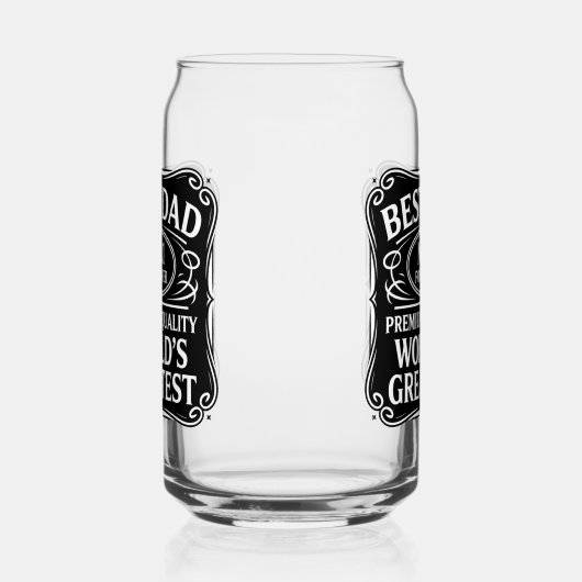 Beste vader ooit blikvorm glas (Rechts)