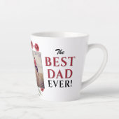 Beste vader ooit Bloemen Vaderdag 2 Fotocollage Latte Mok (Rechts)