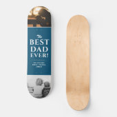 Beste vader ooit Blue Father's Day 2 Fotocollage Persoonlijk Skateboard (Voorkant)