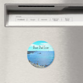 Beste vader ooit Blue Ocean Photo Azure Sky Magneet (Insitu (Vaatwasser))