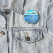 Beste vader ooit Blue Ocean Photo Azure Sky Ronde Button 5,7 Cm (In situ)