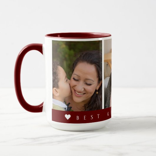 Beste vader ooit Bourgogne met 3 foto-opa Mok (Links)