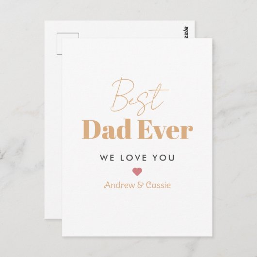 Beste vader ooit briefkaart (Voorkant / Achterkant)