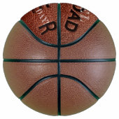 Beste vader ooit bruin leren stempel Vaderdag Basketbal (Rechts)