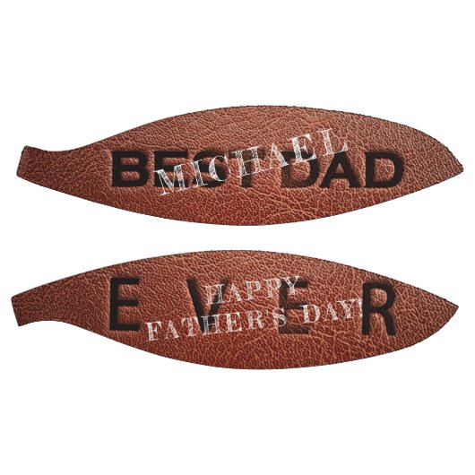 Beste vader ooit bruin leren stempel Vaderdag Basketbal (Panelen)