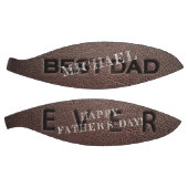 Beste vader ooit bruin leren stempel Vaderdag Basketbal (Panelen)