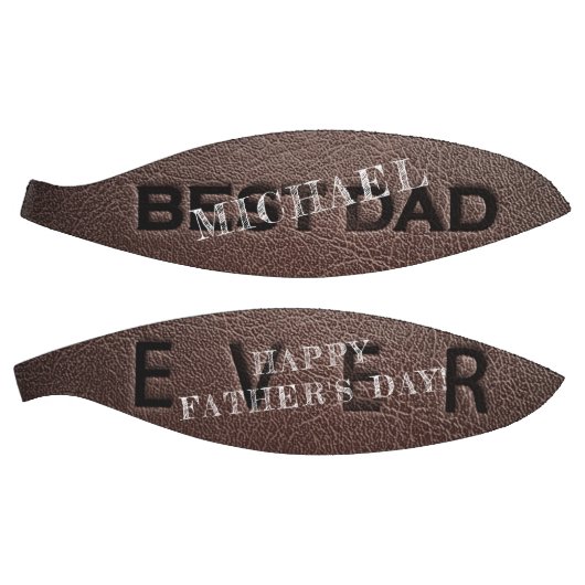 Beste vader ooit bruin leren stempel Vaderdag Basketbal (Panelen)