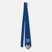 Beste vader ooit-Cadeau van dochter Blauw Stropdas (Achterkant)
