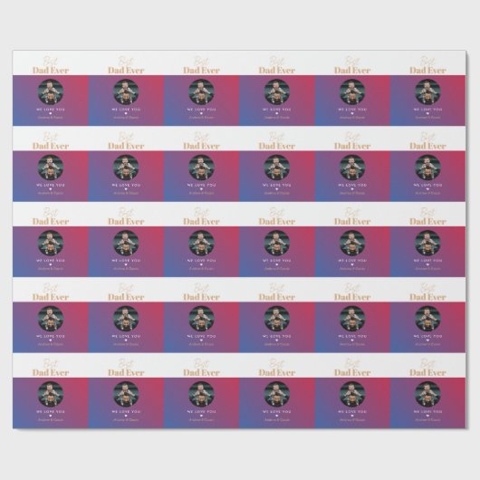 Beste vader ooit cadeaupapier (Vlak)